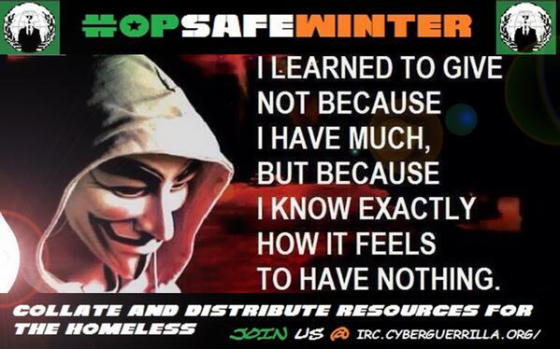 #opsafewinter #Anonymous